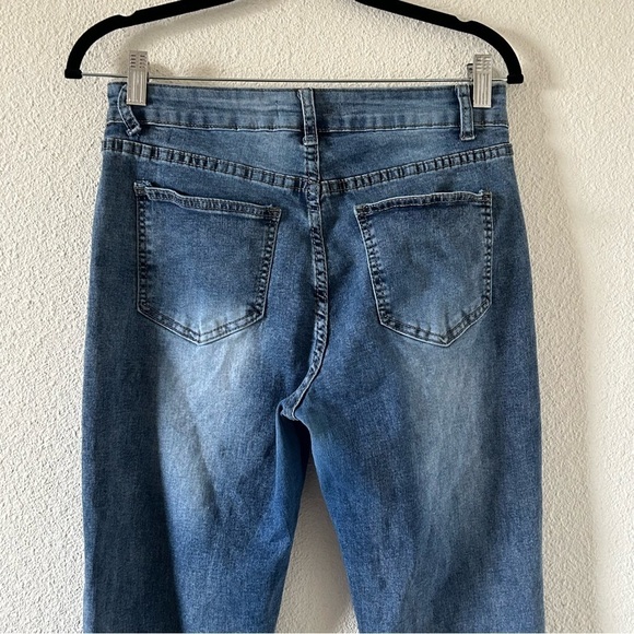 Angels of Difference Women’s Flare Boot cut Jeans Sz 10/30 Blue Stretchy Boho - Picture 4 of 8